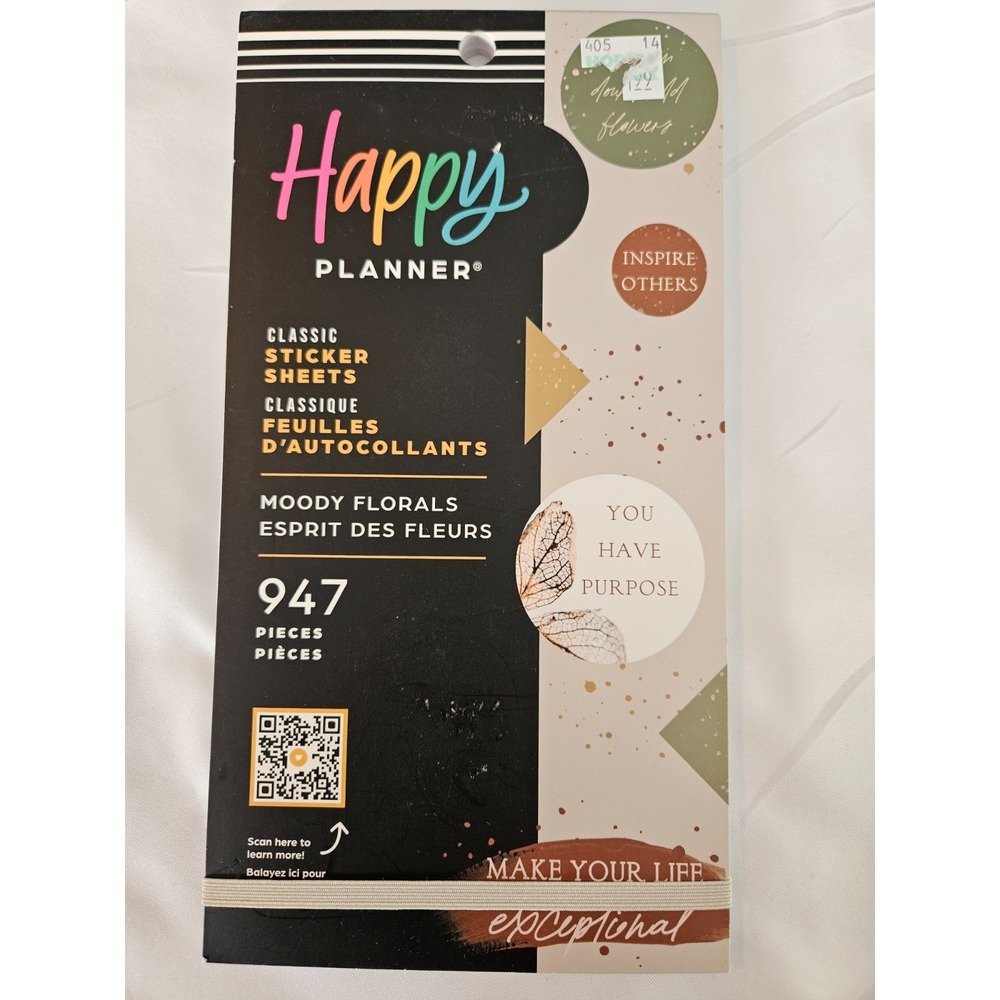 Moody Florals (947)- The Happy Planner Sticker Sheets Value Book Classic Mambi